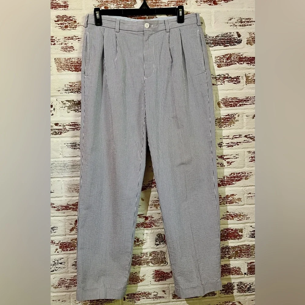 Brooks Brothers Elliot Pants Genuine Seersucker Striped Size 35x32 - Picture 1 of 11